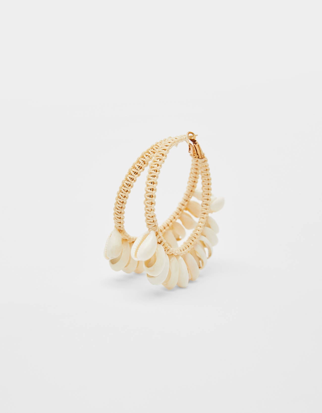 Seashell hoop earrings